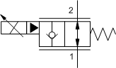 FLeX系列先導(dǎo)控制常開電比例節(jié)流閥，帶逆流單向閥-流量2-1